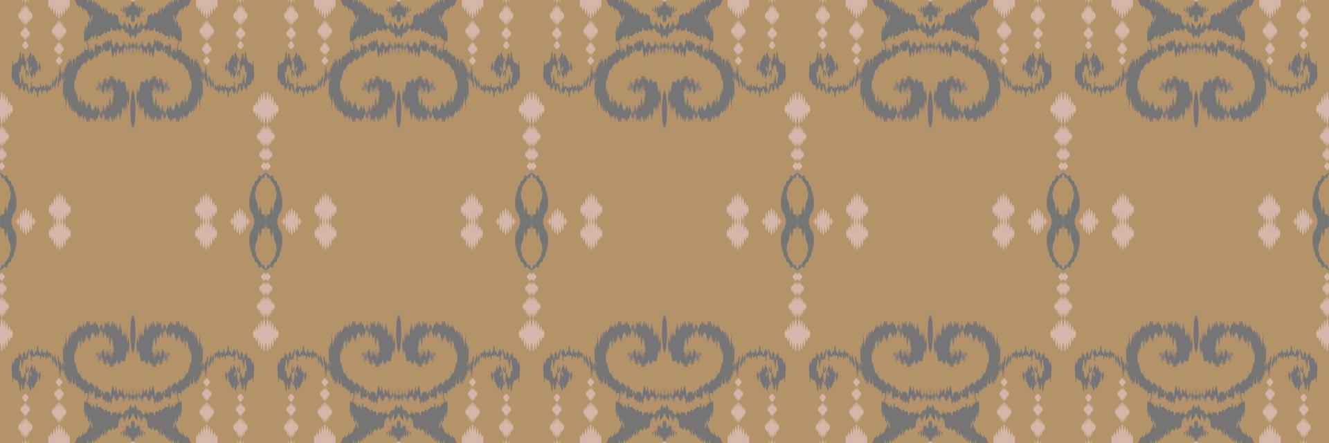 ikat imprimir batik textil patrón sin costuras diseño vectorial digital para imprimir saree kurti borneo borde de tela símbolos de pincel muestras diseñador vector