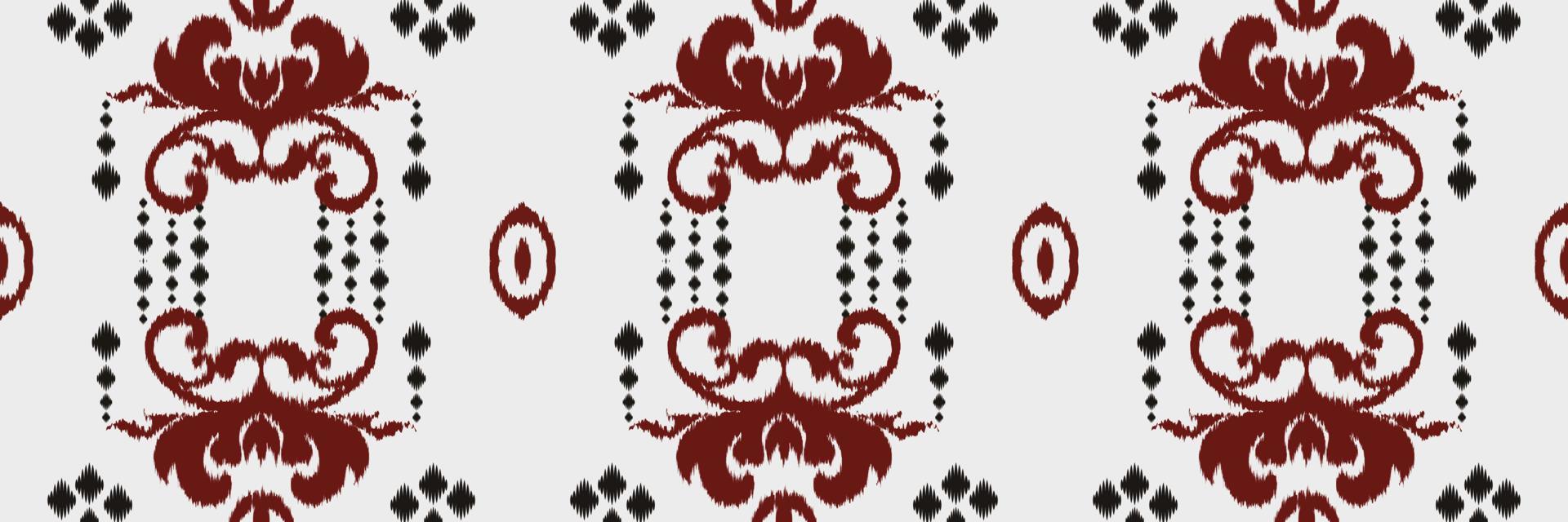 Motif ikat flowers batik textile seamless pattern digital vector design for Print saree Kurti Borneo Fabric border brush symbols swatches designer