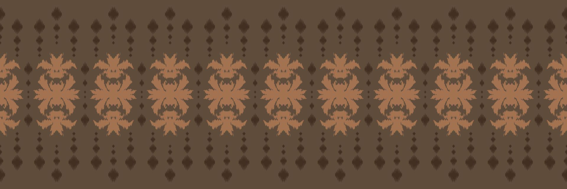 Ikat border tribal cross Seamless Pattern. Ethnic Geometric Batik Ikkat Digital vector textile Design for Prints Fabric saree Mughal brush symbol Swaths texture Kurti Kurtis Kurtas