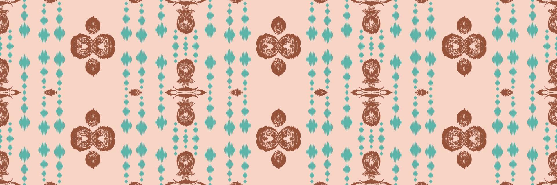 motivo textil batik ikat damasco patrón sin costuras diseño vectorial digital para imprimir saree kurti borneo borde de tela símbolos de pincel muestras diseñador vector