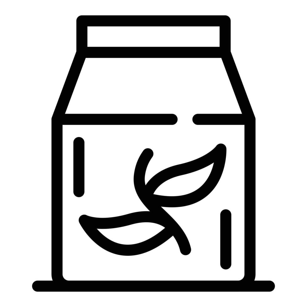 Tea paper package icon, outline style vector