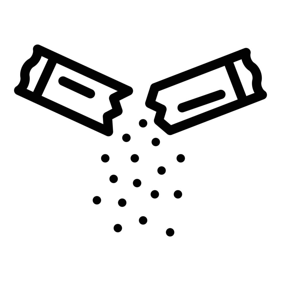 Sugar paper stick icon, outline style vector