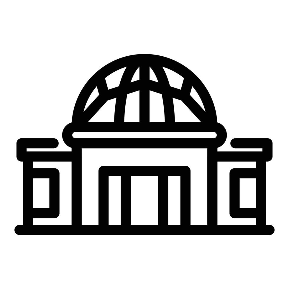 Planetarium icon, outline style vector