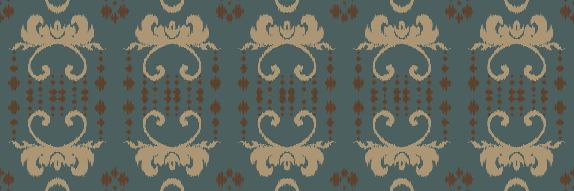 Ikkat or ikat fabric batik textile seamless pattern digital vector design for Print saree Kurti Borneo Fabric border brush symbols swatches designer