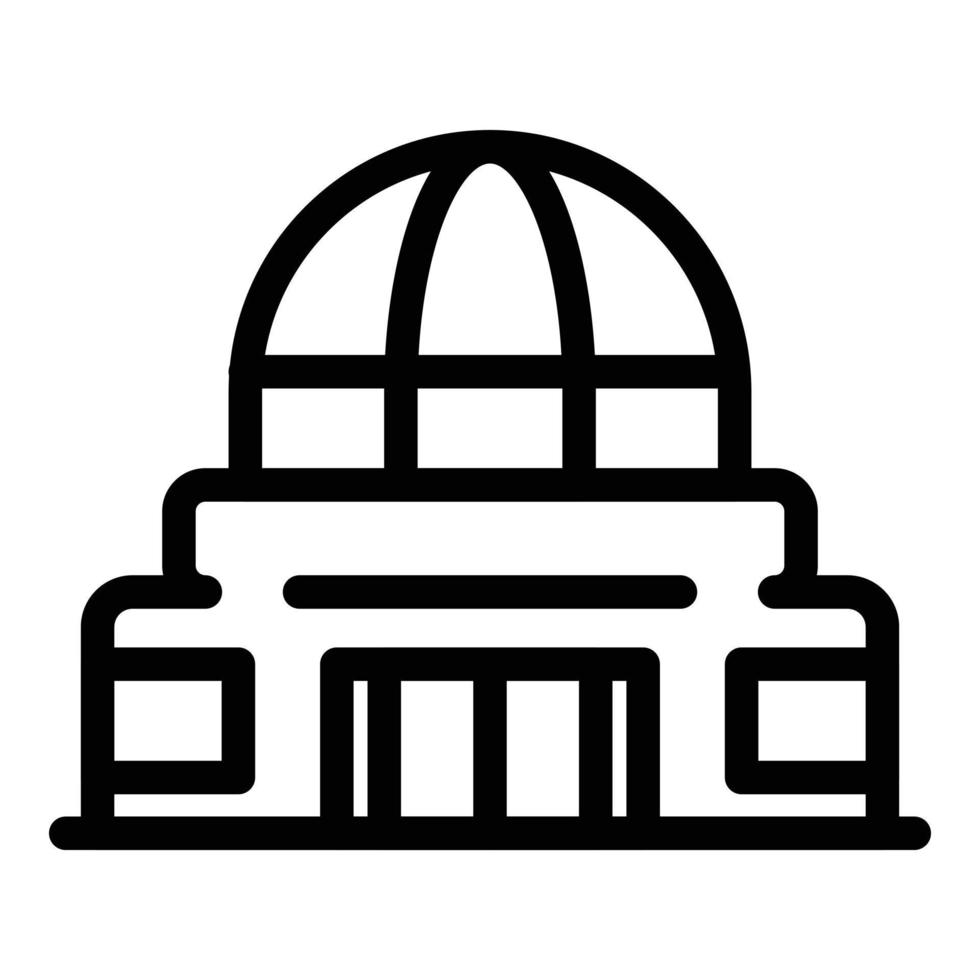 Astronomy planetarium icon, outline style vector