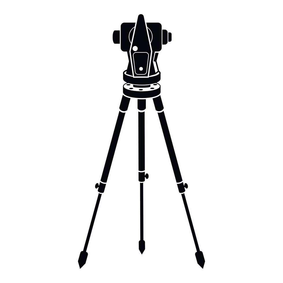 Theodolite icon, simple style vector