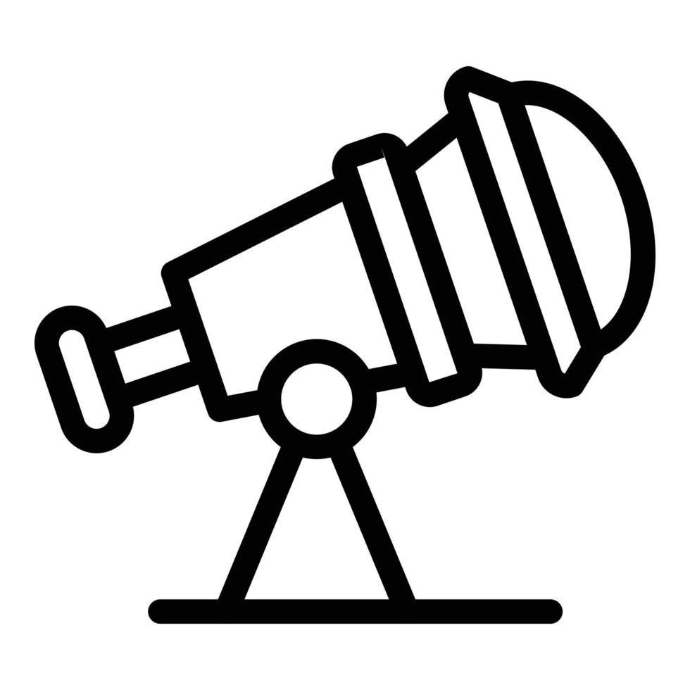 Astronomy telescope icon, outline style vector