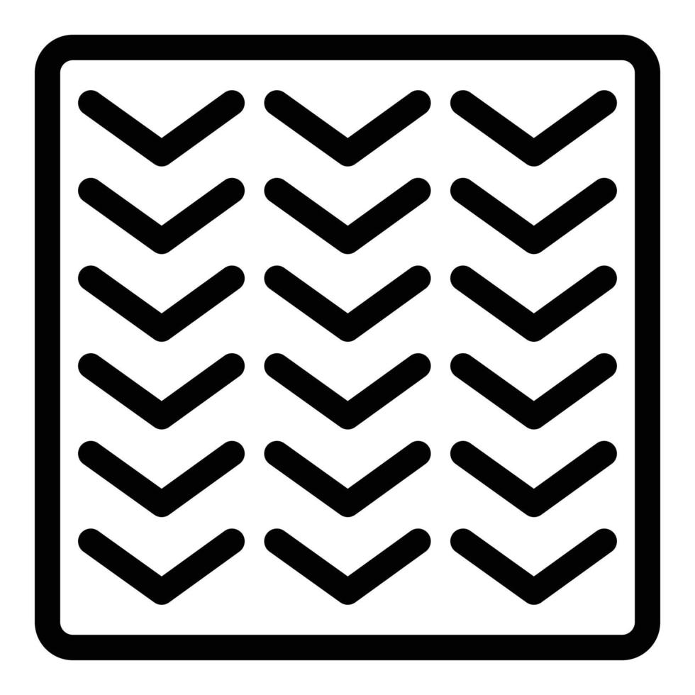 Linear paving icon, outline style vector