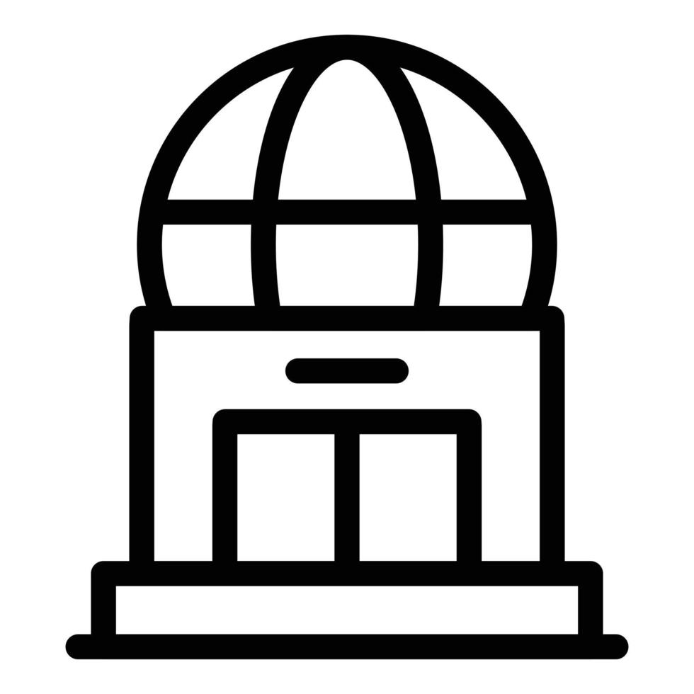 Cosmos discovery planetarium icon, outline style vector