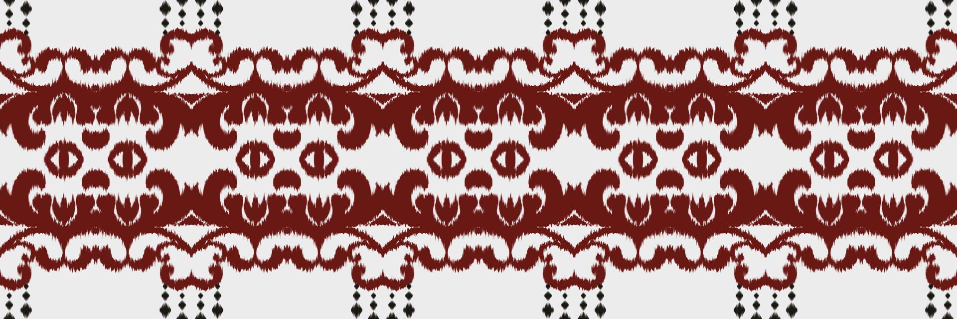 Ikat border tribal chevron Seamless Pattern. Ethnic Geometric Batik Ikkat Digital vector textile Design for Prints Fabric saree Mughal brush symbol Swaths texture Kurti Kurtis Kurtas