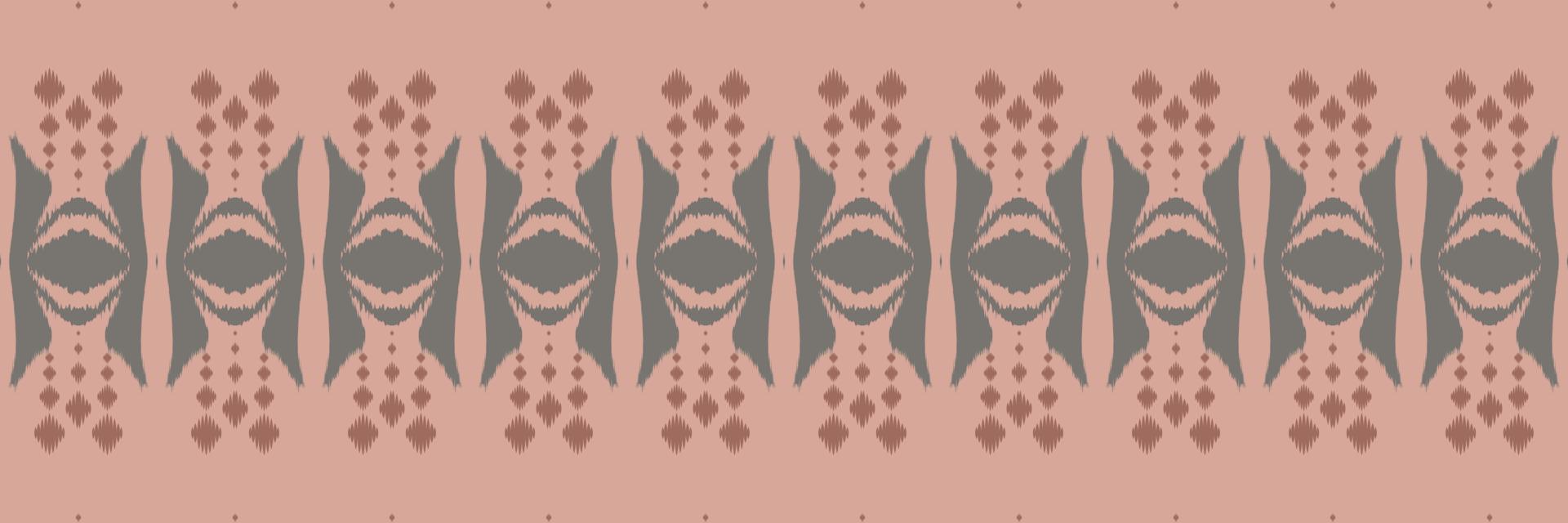 Ikat border tribal art Seamless Pattern. Ethnic Geometric Ikkat Batik Digital vector textile Design for Prints Fabric saree Mughal brush symbol Swaths texture Kurti Kurtis Kurtas