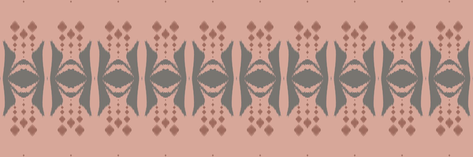 Ikat border tribal art Seamless Pattern. Ethnic Geometric Ikkat Batik Digital vector textile Design for Prints Fabric saree Mughal brush symbol Swaths texture Kurti Kurtis Kurtas