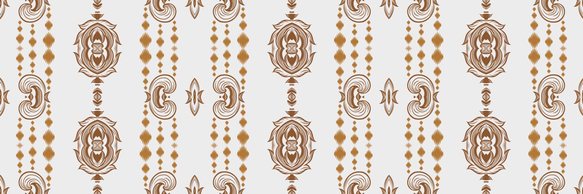 Batik Textile Ikkat or ikat prints seamless pattern digital vector design for Print saree Kurti Borneo Fabric border brush symbols swatches cotton