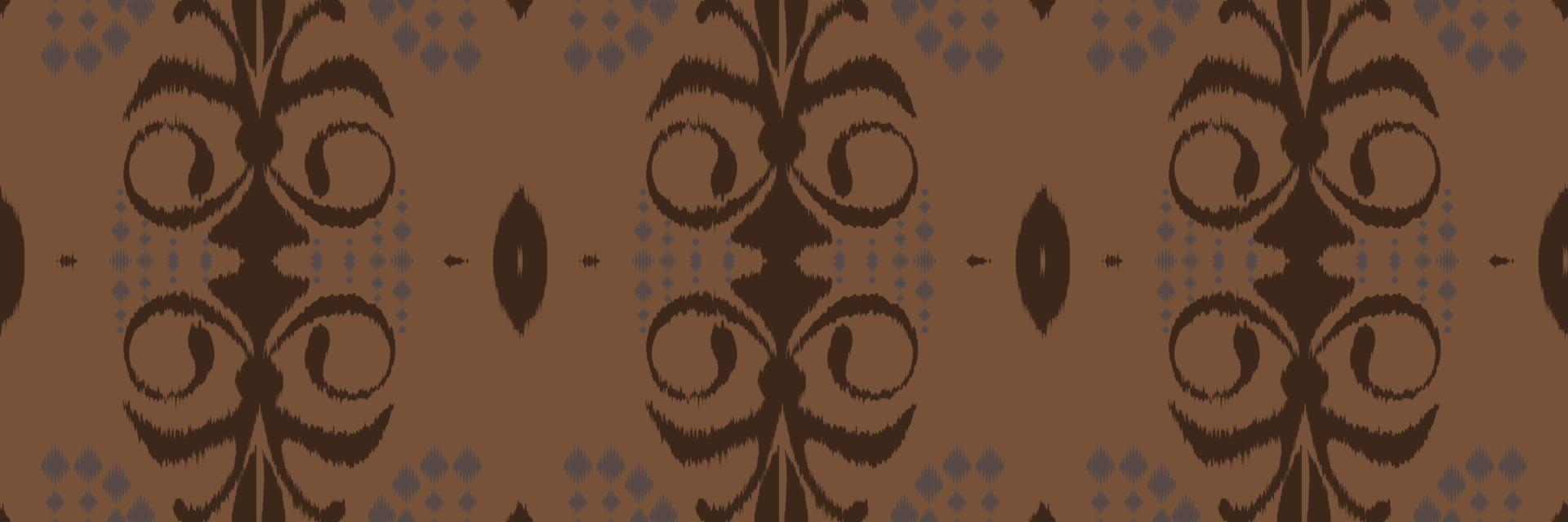 Ikat flower batik textile seamless pattern digital vector design for Print saree Kurti Borneo Fabric border brush symbols swatches stylish