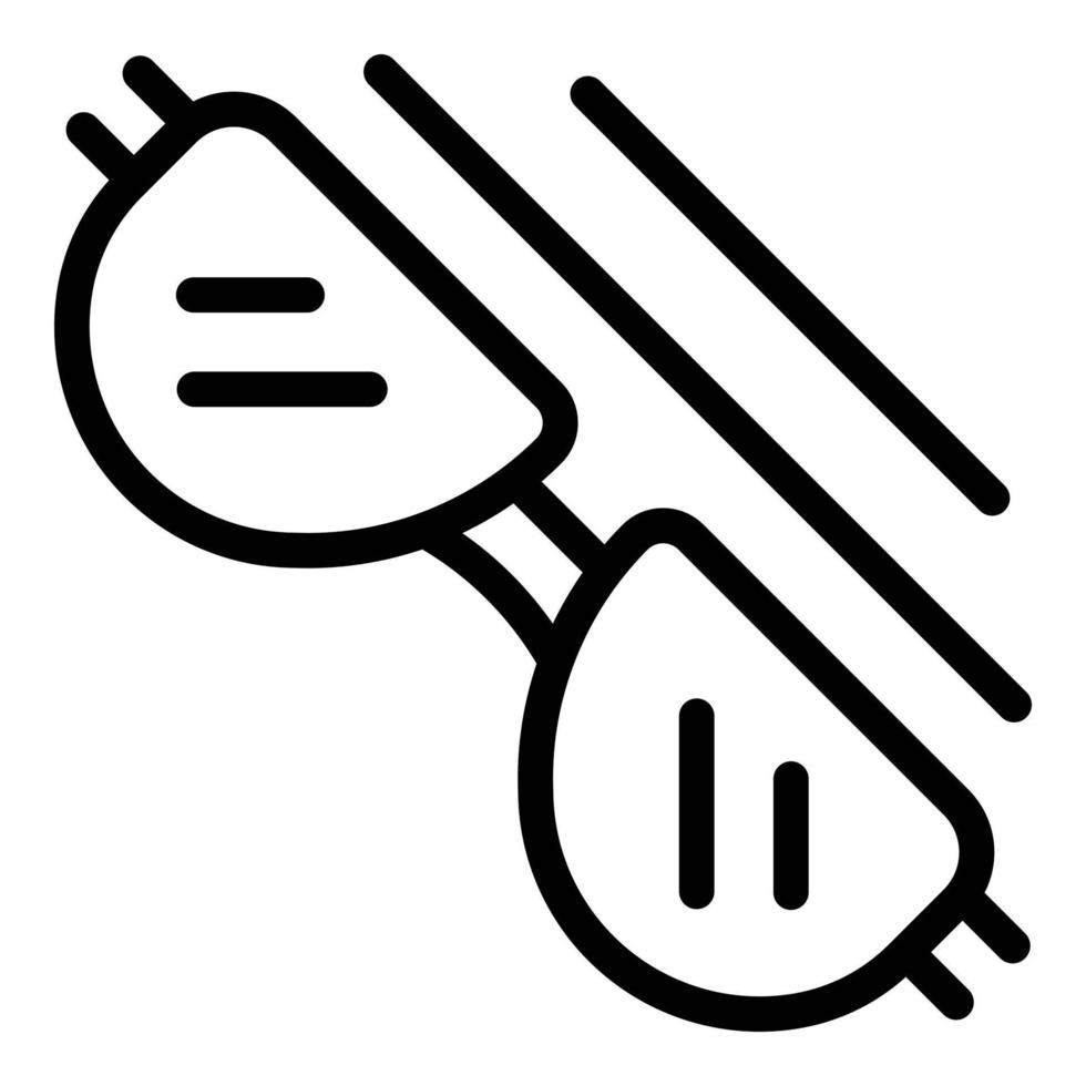 Sunglasses icon, outline style vector