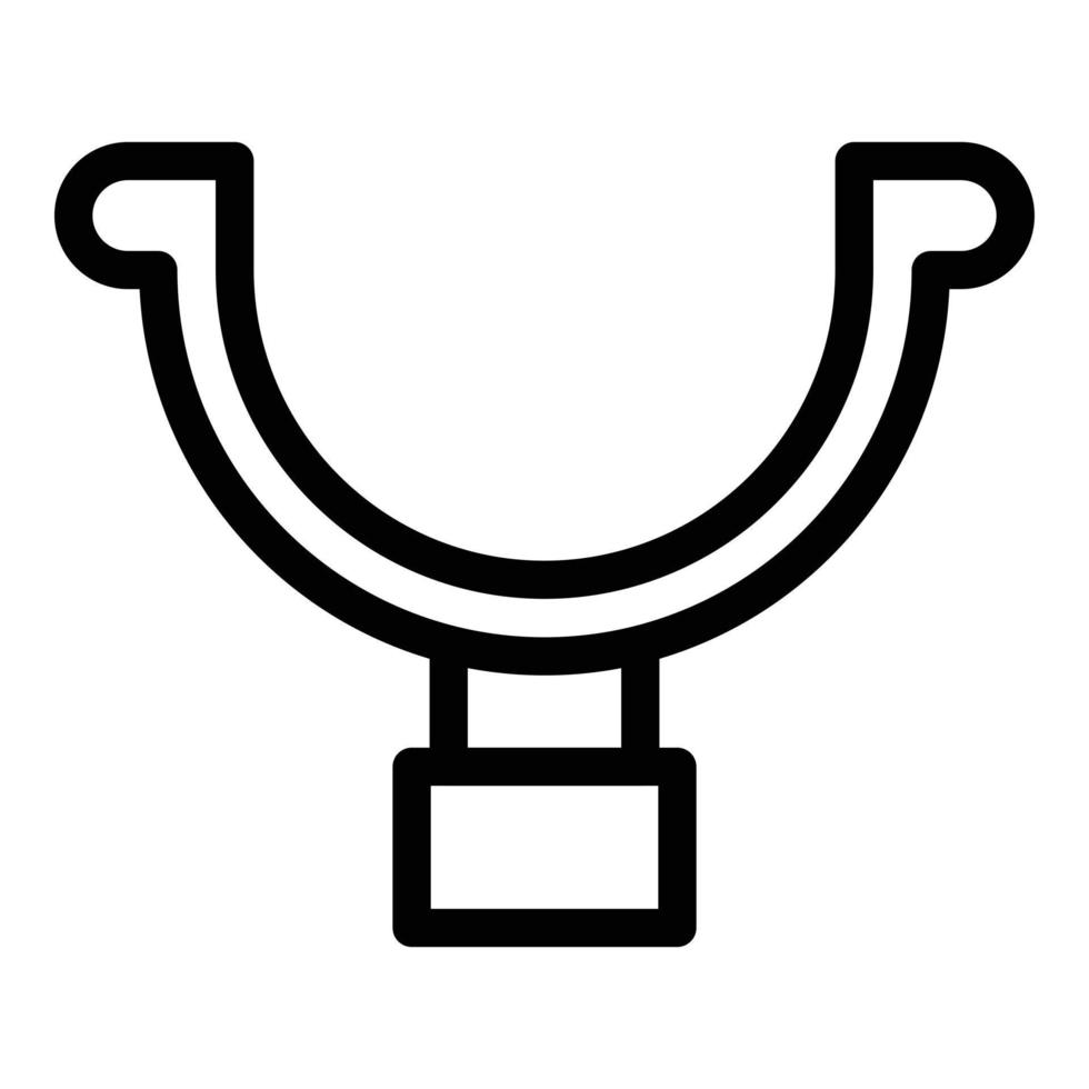 Empty gutter icon, outline style vector