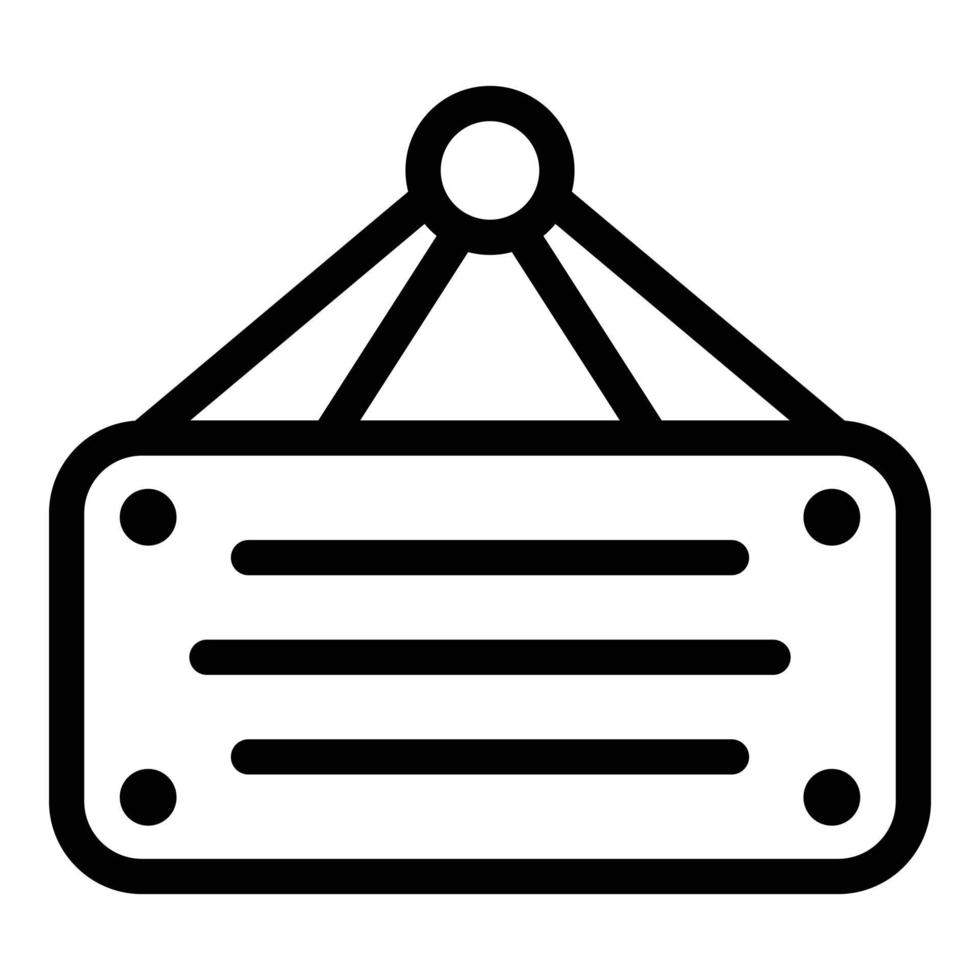 Shopping board icon, outline style vector