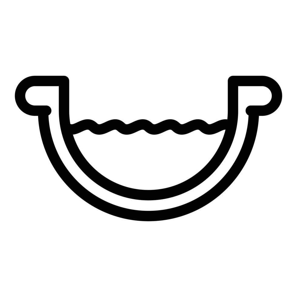 Steel gutter icon, outline style vector