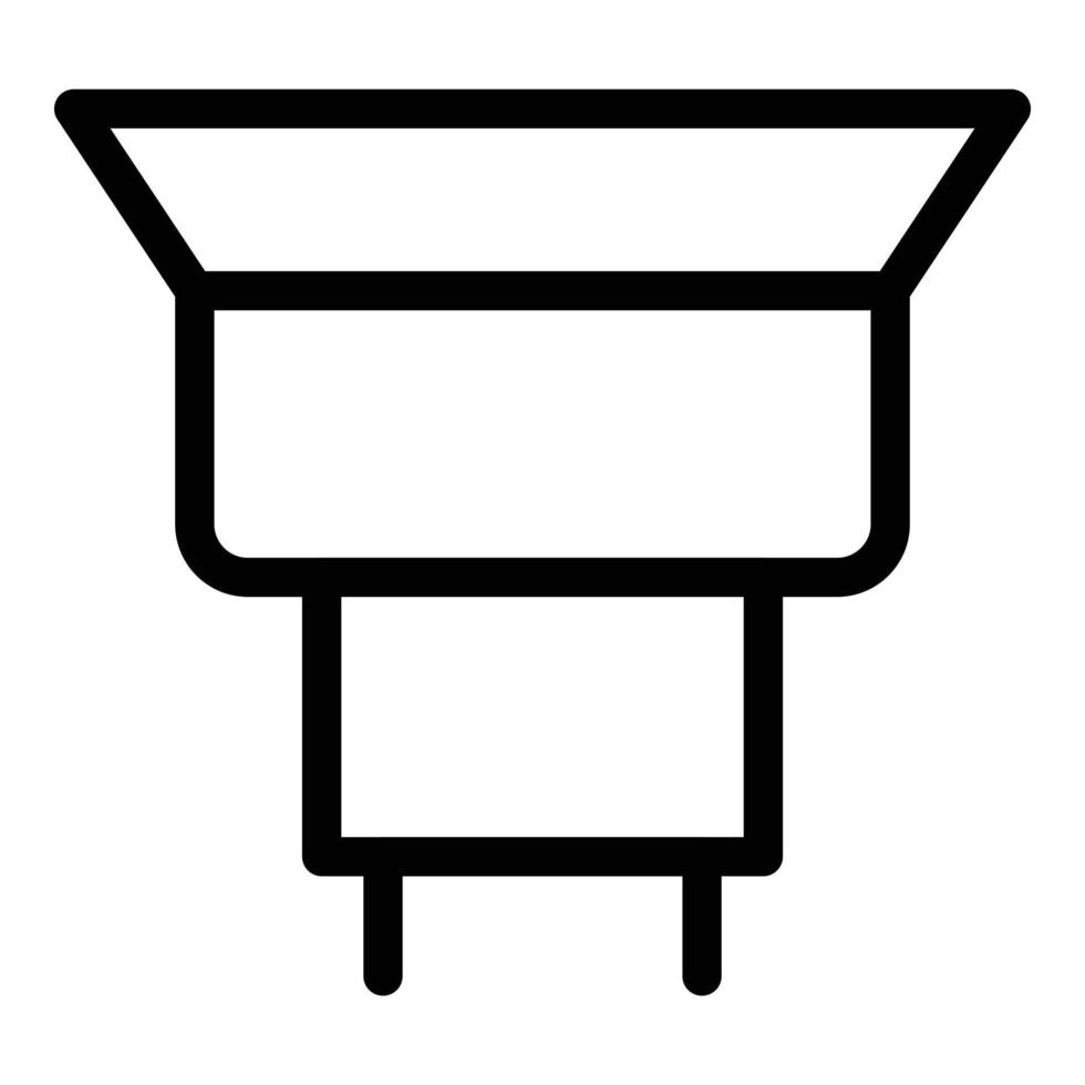 Maintenance gutter icon, outline style vector