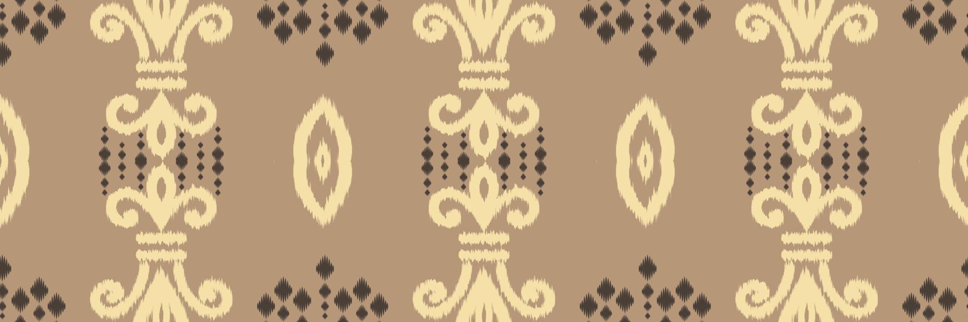 motivo africano ikat batik textil patrón sin costuras diseño vectorial digital para imprimir sari kurti borde de tela símbolos de pincel muestras diseñador vector