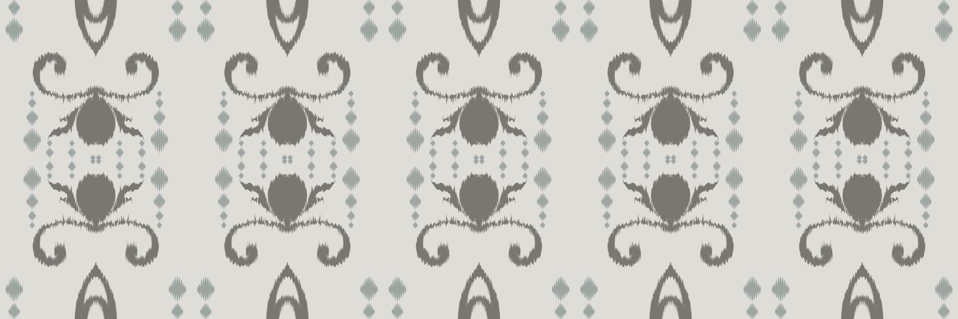 Ikkat or ikat frame batik textile seamless pattern digital vector design for Print saree Kurti Borneo Fabric border brush symbols swatches designer