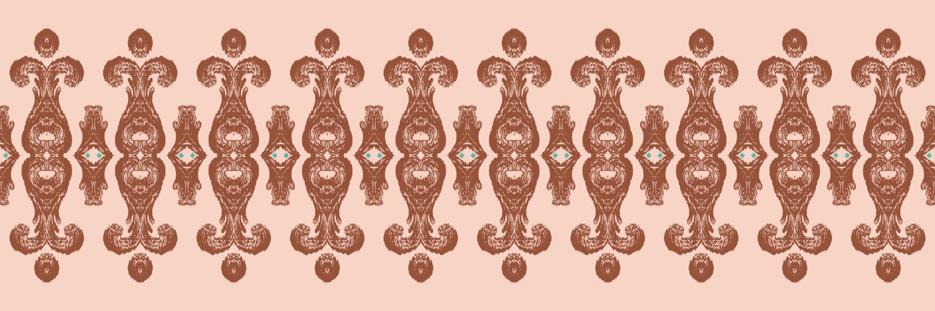 Batik Textile Motif ikat damask seamless pattern digital vector design for Print saree Kurti Borneo Fabric border brush symbols swatches designer
