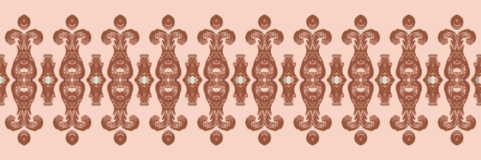 Batik Textile Motif ikat damask seamless pattern digital vector design for Print saree Kurti Borneo Fabric border brush symbols swatches designer