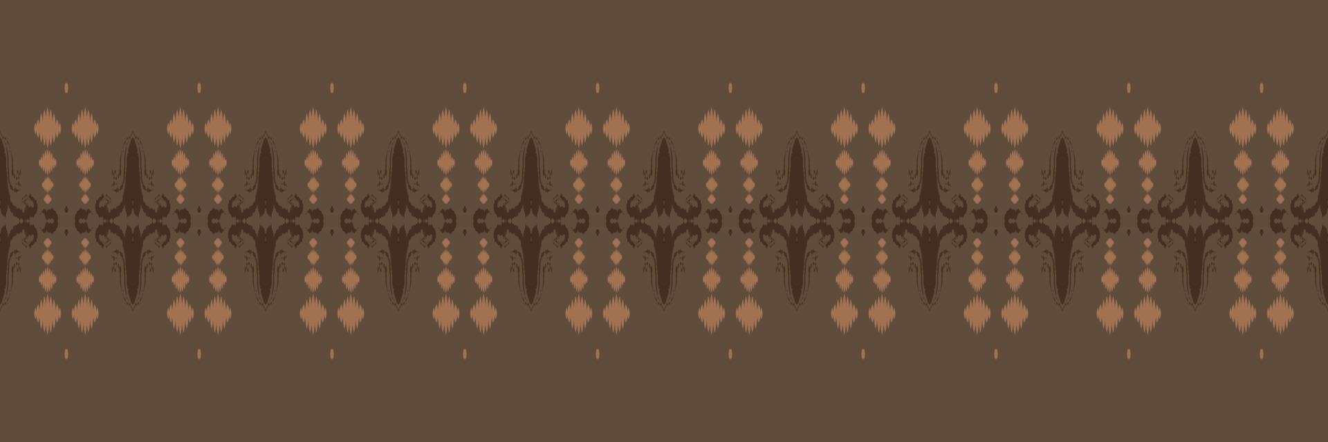 Ikat border tribal chevron Seamless Pattern. Ethnic Geometric Ikkat Batik Digital vector textile Design for Prints Fabric saree Mughal brush symbol Swaths texture Kurti Kurtis Kurtas