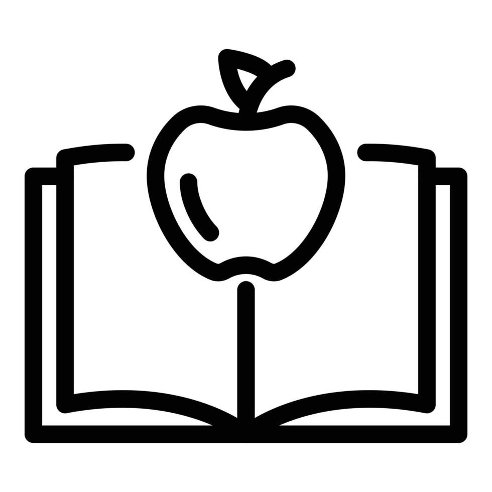 Apple book gravity icon, outline style vector