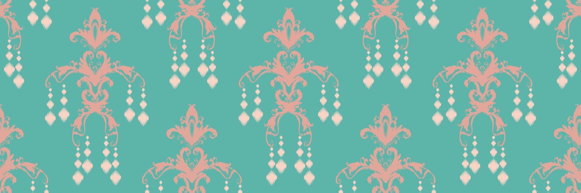 Ikat Damask Scandinavian embroidery, ikat seamless pattern tribal backgrounds, Motif Vector Digital textile Asian Design ancient art for Prints Fabric saree Mughal Swaths texture Kurti Kurtis Kurtas