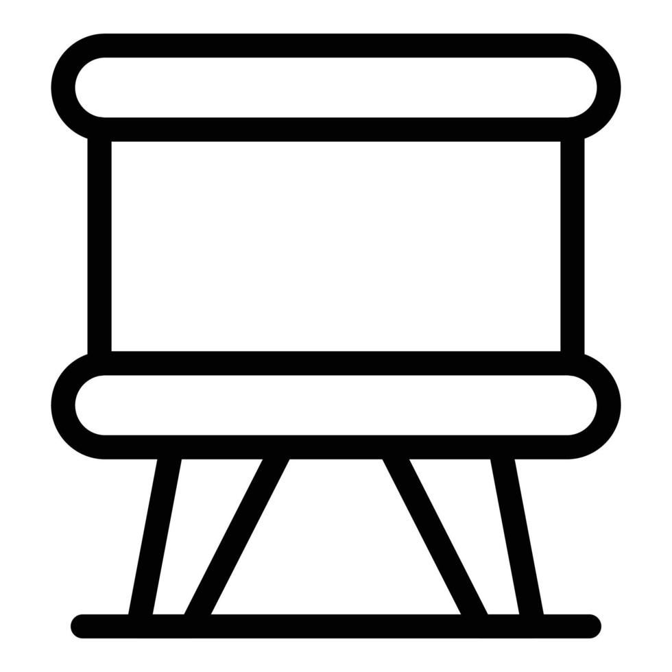 Poster easel icon, outline style vector