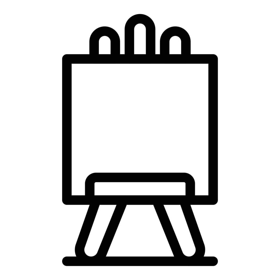 Gallery easel icon, outline style vector