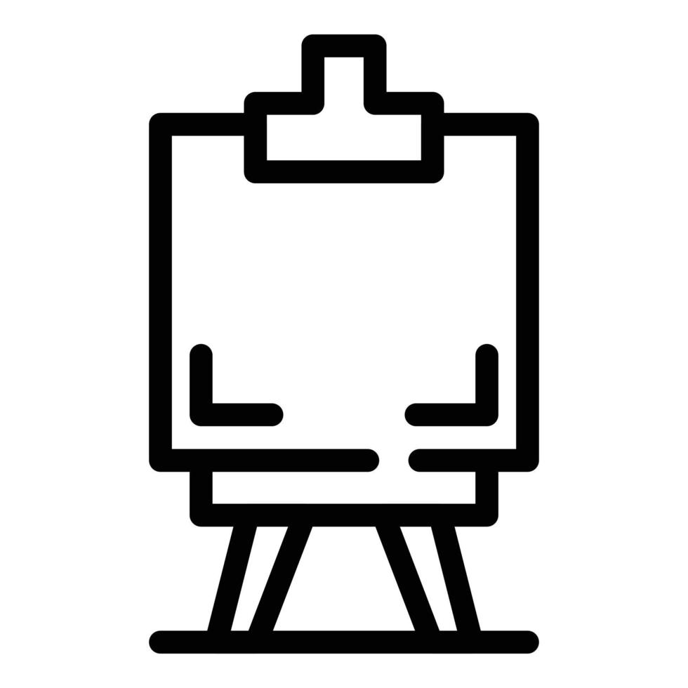 Easel icon, outline style vector