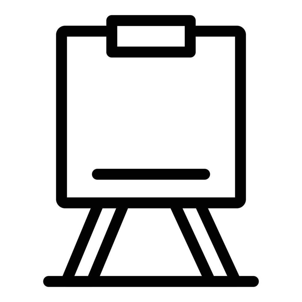 School easel icon, outline style vector