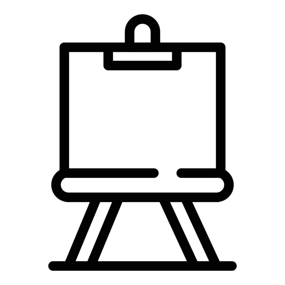Education easel icon, outline style vector