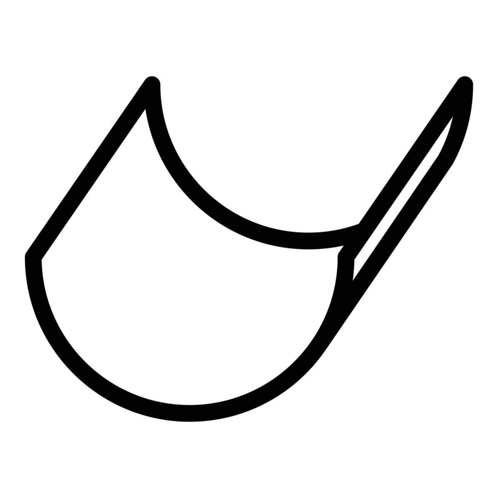 icono de canalones, estilo de esquema vector