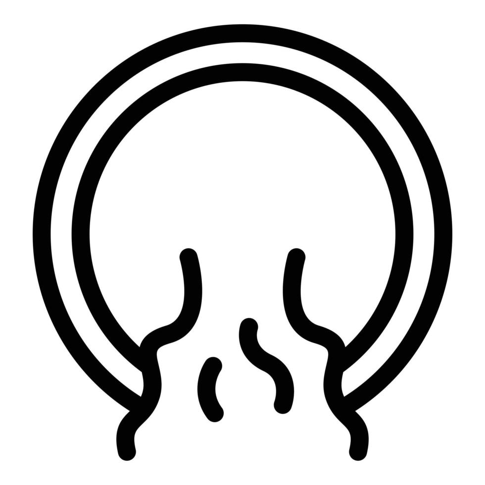 Gutter icon, outline style vector