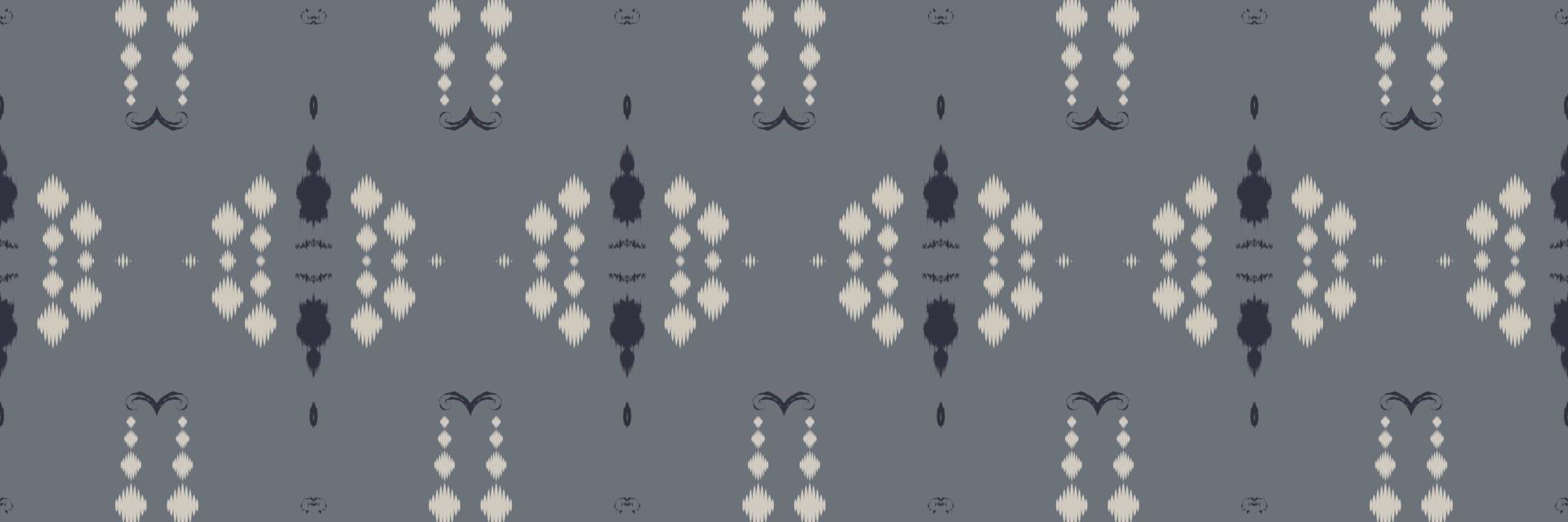 motivo textil batik ikat damasco patrón sin costuras diseño vectorial digital para imprimir saree kurti borneo borde de tela símbolos de pincel muestras diseñador vector