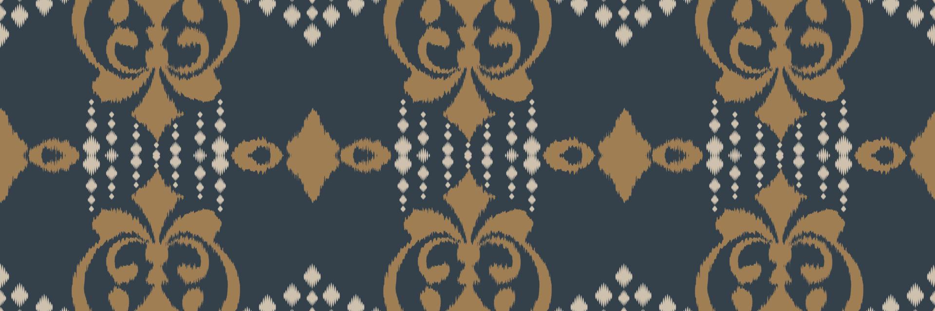 ikat marco batik textil patrón sin costuras diseño de vector digital para imprimir saree kurti borneo borde de tela símbolos de pincel muestras elegantes