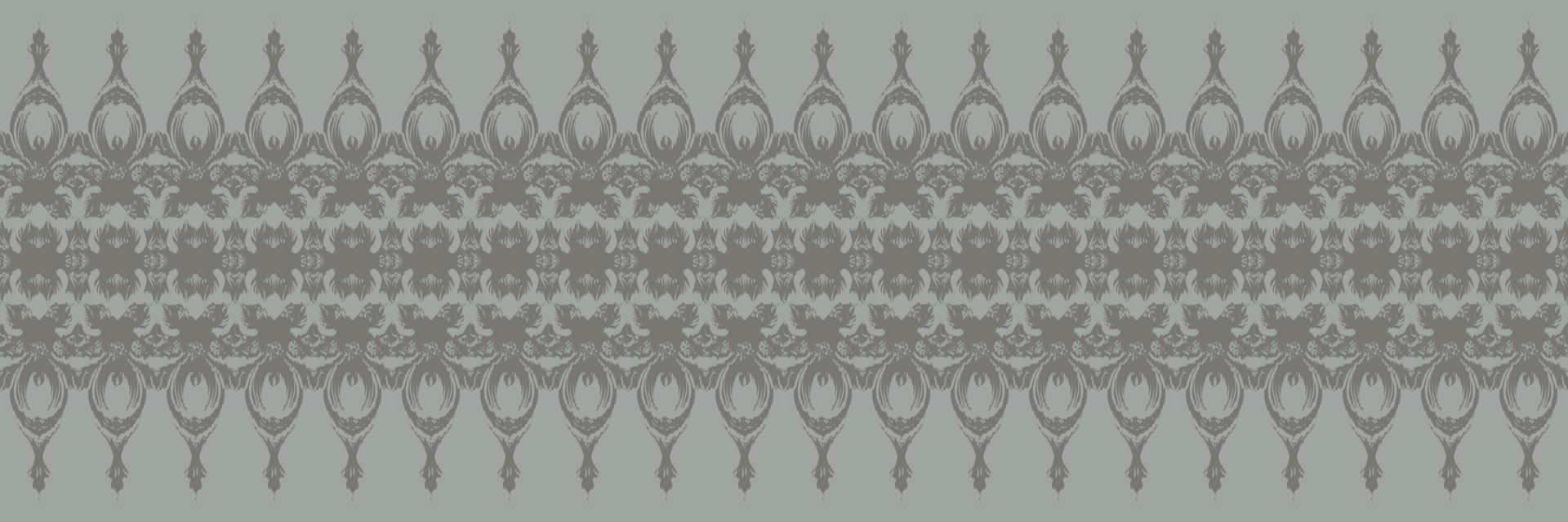 Batik Textile Ikkat or ikat frame seamless pattern digital vector design for Print saree Kurti Borneo Fabric border brush symbols swatches stylish
