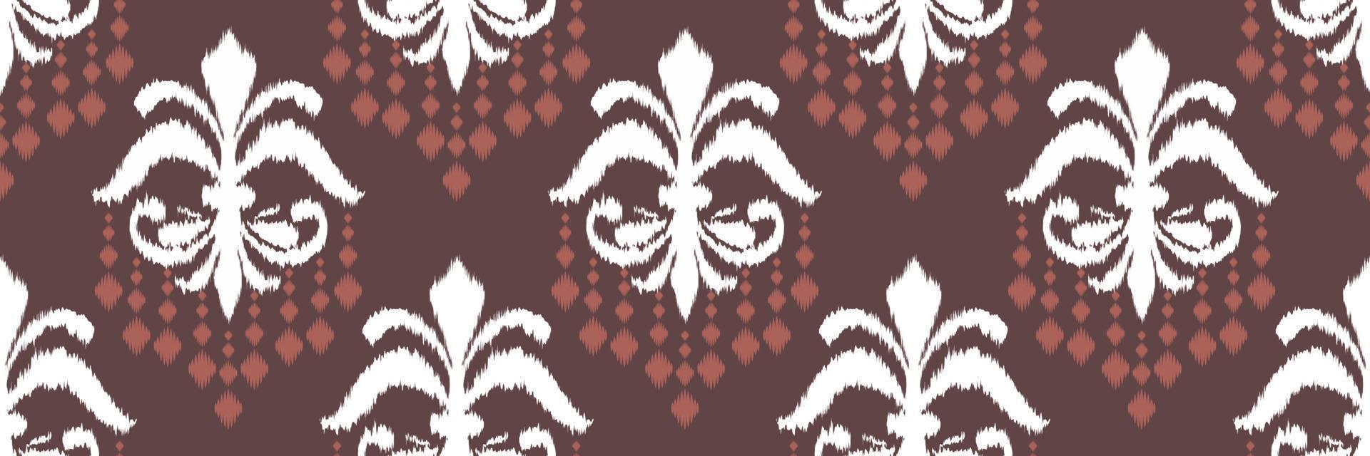 Ikat Damask Scandinavian embroidery, ikat seamless tribal cross, Ancient style Digital textile Asian Design ancient art for Prints Fabric saree Mughal Swaths texture Kurti Kurtis Kurtas vector