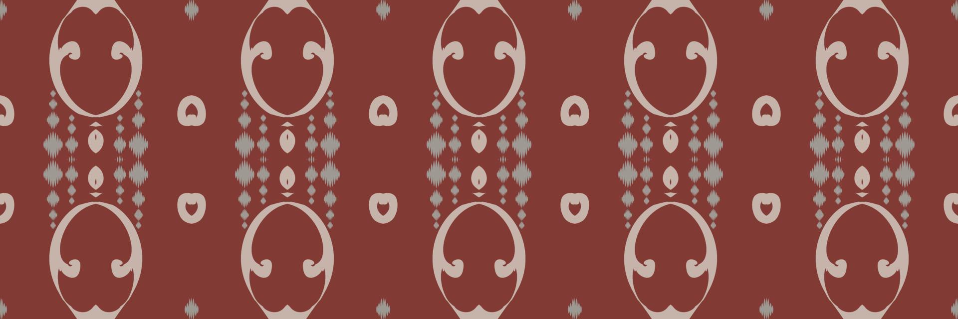 ikkat o ikat flor batik textil patrón sin costuras diseño vectorial digital para imprimir saree kurti borneo borde de tela símbolos de pincel muestras ropa de fiesta vector