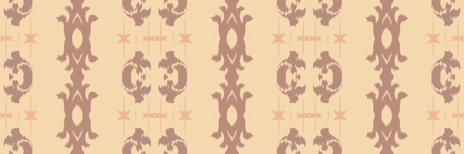 textil batik ikkat o ikat damasco patrón sin costuras diseño vectorial digital para imprimir saree kurti borneo borde de tela símbolos de pincel muestras ropa de fiesta vector