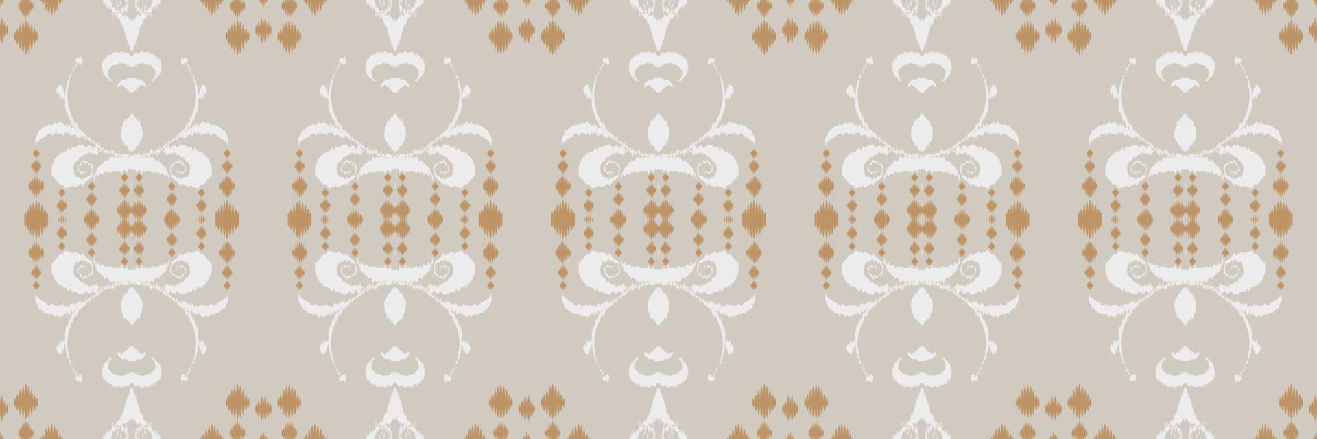 ikkat o ikat triángulo batik textil patrón sin costuras diseño vectorial digital para imprimir saree kurti borneo borde de tela símbolos de pincel muestras ropa de fiesta vector