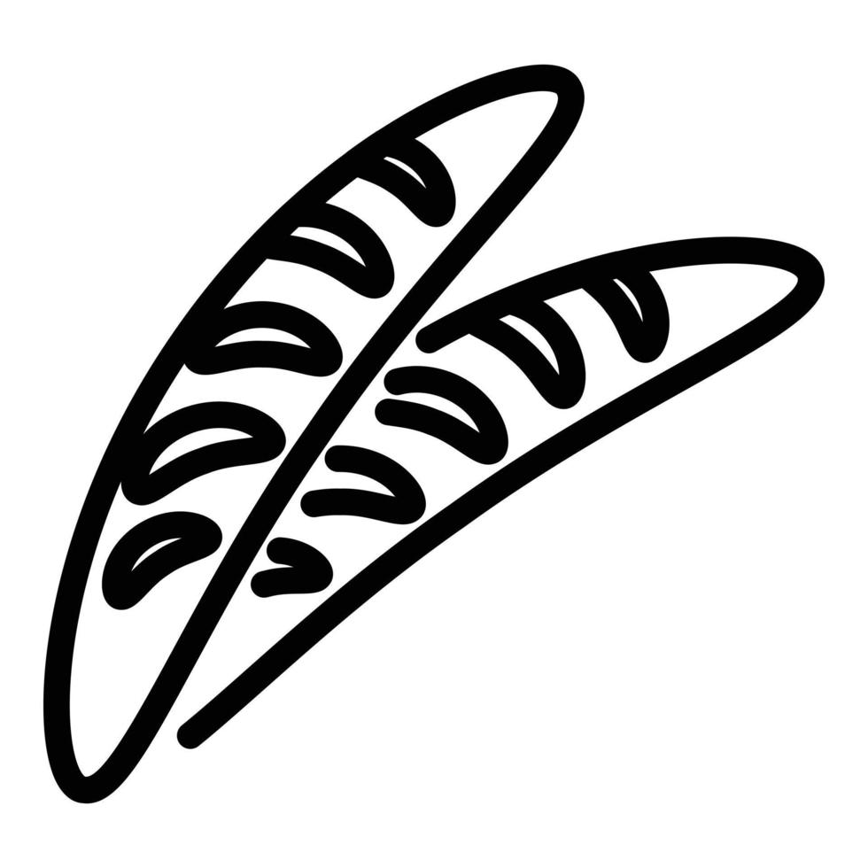 French baguette icon, outline style vector