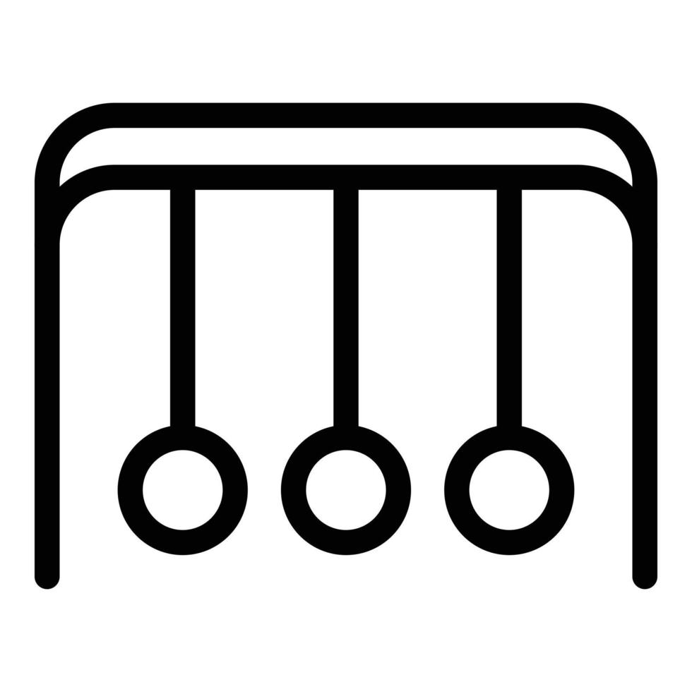 Newton cradle icon, outline style vector