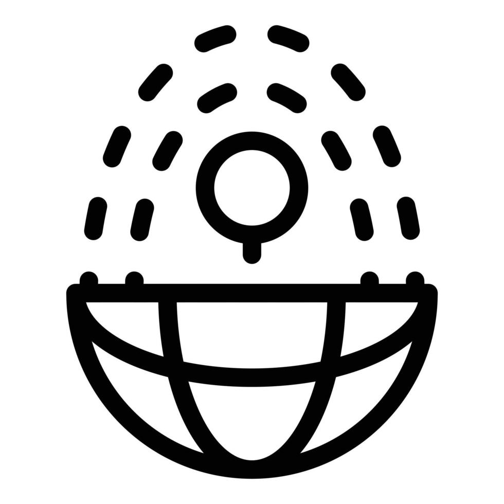 Space gravity power icon, outline style vector