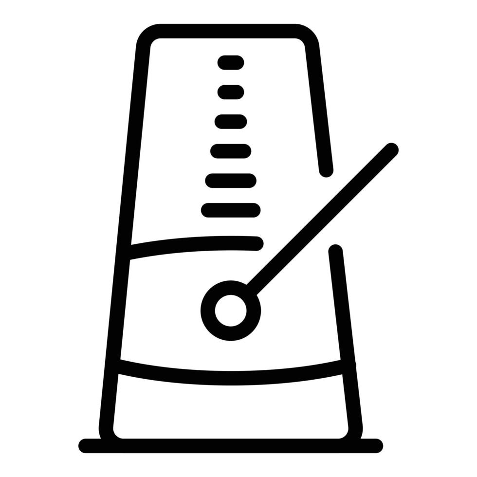 Metronome instrument icon, outline style vector