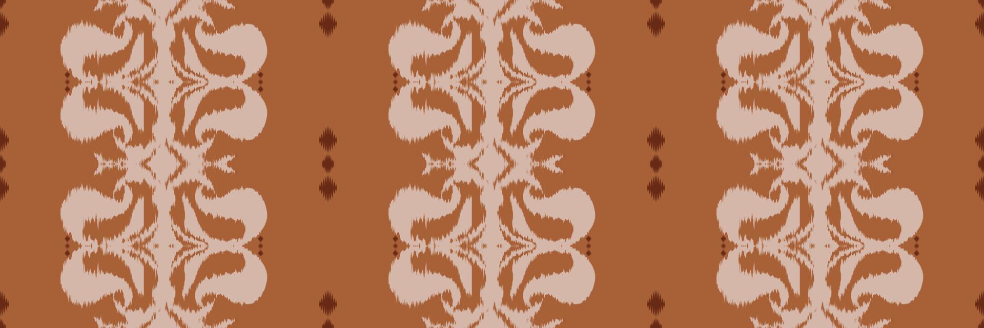 batik textil étnico ikat damasco patrón sin costuras diseño vectorial digital para imprimir saree kurti borneo borde de tela símbolos de pincel muestras diseñador vector