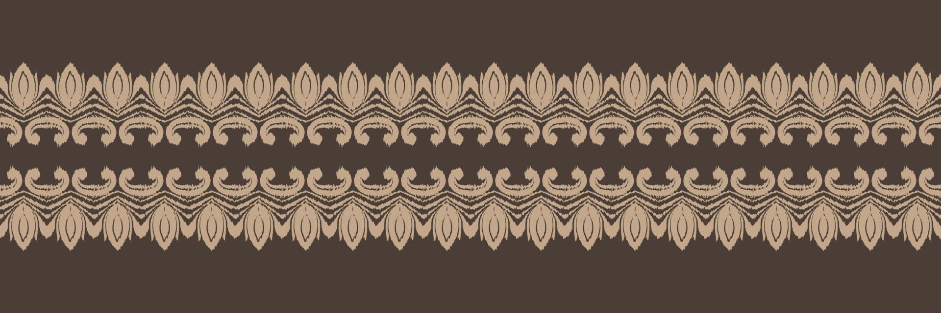 Batik Textile Ikkat or ikat triangle seamless pattern digital vector design for Print saree Kurti Borneo Fabric border brush symbols swatches cotton